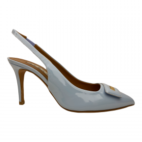 SCARPE DECOLTE SANDALO DONNA ALBANO A3160 PELLE CELESTE