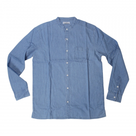CAMICIA CAMICIE MAGLIA UOMO LOSAN 211 3101AL COTONE BLU