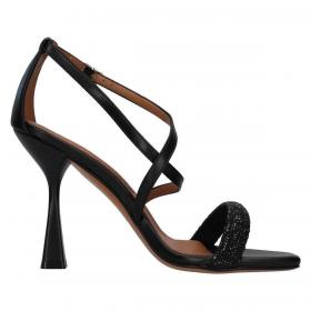 SCARPE SANDALO SANDALI TACCO DONNA ALBANO A3109 PELLE N