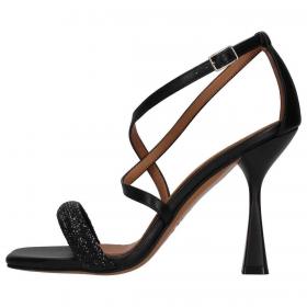 SCARPE SANDALO SANDALI TACCO DONNA ALBANO A3109 PELLE N