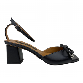 SCARPE SANDALO SANDALI TACCO DONNA ALBANO A3121 PELLE N