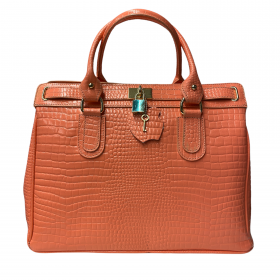 BORSA BORSE DONNA MEMU M1004 PELLE ROSA SALMONE ORIGINA