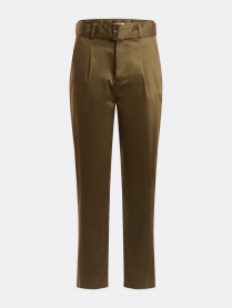 PANTALONE PANTALONI DONNA GUESS W2YB18WEKD0 COTONE VERD