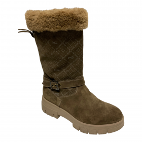 SCARPE STIVALE STIVALI DONNA NERO GIARDINI A909857D PELLE MARRONE ORIGINALE AI