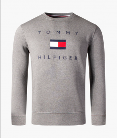 MAGLIA FELPA UOMO TOMMY HILFIGER MW0MW14204 COTONE GRIG