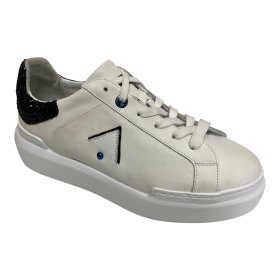 SCARPE SNEAKERS DONNA 4B12 ALESSIA PELLE BIANCO ORIGINA
