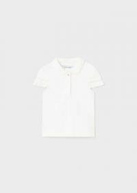 MAGLIA POLO T SHIRT NEONATA MAYORAL 1191 COTONE BIANCO 