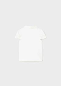 MAGLIA POLO T SHIRT NEONATA MAYORAL 1191 COTONE BIANCO 