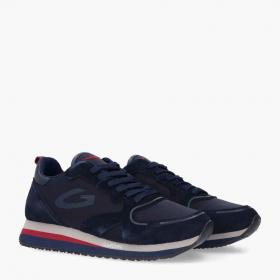 SCARPE SNEAKERS UOMO GUARDIANI WEN 0098 LOW M AGM009903 PELLE BLU ORIGINALE AI