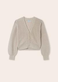 MAGLIA CARDIGAN MAGLIE RAGAZZA MAYORAL 6331 COTONE BEIG