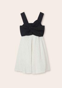 ABITO ABITI VESTITO RAGAZZA MAYORAL 6908 COTONE BIANCO ORIGINALE PE 2023