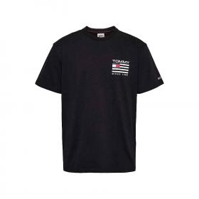 MAGLIA T SHIRT MAGLIE UOMO TOMMY JEANS DM0DM15668 COTONE NERO ORIGINAL PE 2023