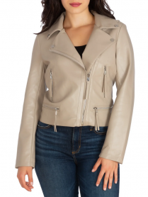 GIUBBINO GIACCA DONNA GUESS W3GL03WF8P0 ECO PELLE BEIGE