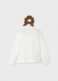 COMPLETO MAGLIA CODINO BAMBINA MAYORAL 4006 COTONE BIAN