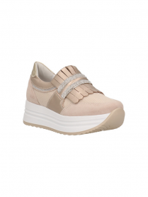 SCARPE SNEAKERS DONNA NERO GIARDINI E409815D PELLE 677 