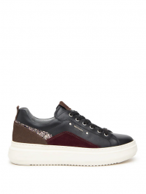 SCARPE SNEAKERS DONNA NERO GIARDINI I411592D PELLE 100 