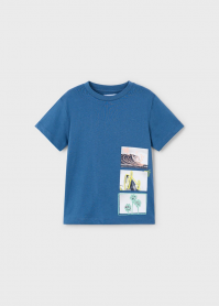 MAGLIA T SHIRT BAMBINO MAYORAL 3048 03048 COTONE 12 BLU