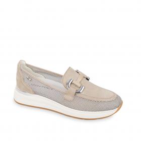SCARPE MOCASSINO DONNA VALLEVERDE 36041A PELLE BEIGE OR