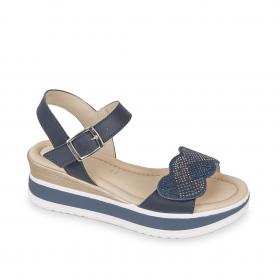 SCARPE SANDALI SANDALO DONNA VALLEVERDE 32111 PELLE BLU