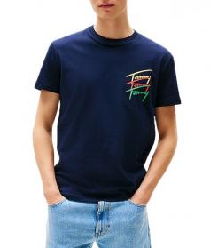 T SHIRT MAGLIA UOMO TOMMY JEANS DM0DM20771 COTONE BLU O