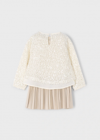 COMPLETO ABITO VESTITO MAGLIONE BAMBINA MAYORAL 4925 49 BEIGE ORIGINALE AI 2026