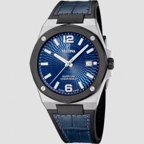OROLOGIO DATA TEMPO UOMO FESTINA F22001 2 42 BLU PELLE 