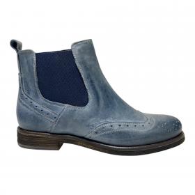 SCARPE STIVALETTI STIVALE DONNA NIU LU M 140 PELLE BLU 