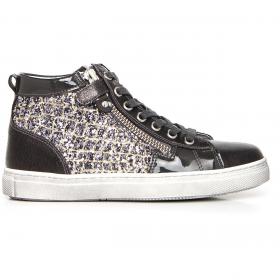 SCARPE SNEAKERS BAMBINA NERO GIARDINI A732511F PELLE 20